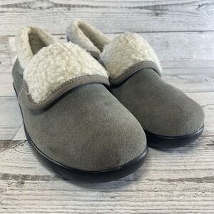 Propet Shoes Womens 7.5 M Gray Leather Comfort Walking Clog Slip On Grannycore